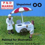 Ice Cream Cart and Figures - Unpainted | P&D Marsh | PW78