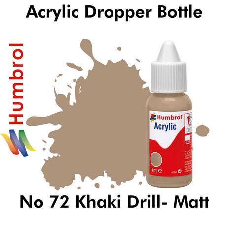 Acrylic Dropper - No 72 Khaki Drill - Matt | Humbrol | DB0072