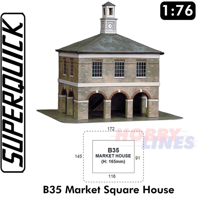 MARKET HOUSE 1:72 Scale OO HO Gauge Railways Building Series B B35 SuperQuick