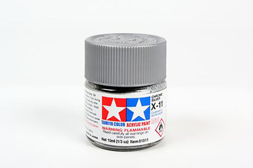 Tamiya Acrylic Mini Paint X-11 Chrome Silver