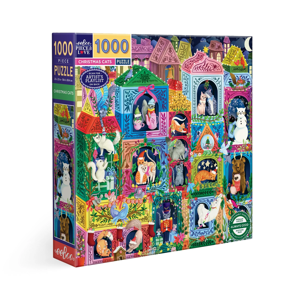 Christmas Cats - 1000pc Puzzle | eeBoo | PZT812