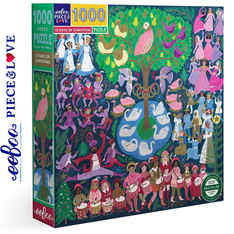 12 Days of Christmas  1000 pc Puzzle | eeBoo | ZTTDC