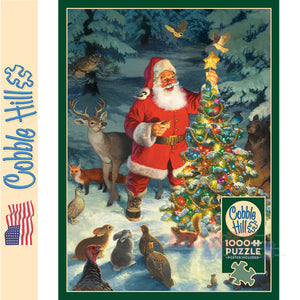 Santa's Tree COBBLE HILL 1000pc Christmas jigsaw puzzle 40222