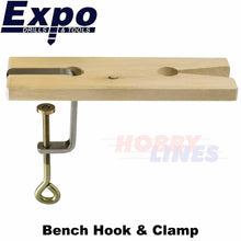 Load image into Gallery viewer, BENCH HOOK with CLAMP table extension use Piercing &amp; Fret Saws Expo Tools 76001
