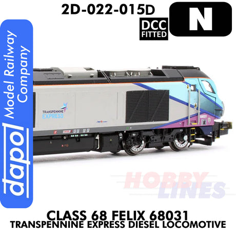 Class 68 Felix 68031 Transpennine Express - DCC Fitted | Dapol |  2D-022-015D