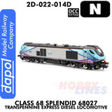 Class 68 Splendid 68027 Transpennine Express Diesel - DCC Fitted | Dapol | 2D-022-014D