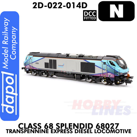 Class 68 Splendid 68027 Transpennine Express Diesel - DCC Fitted | Dapol | 2D-022-014D