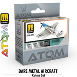 ATOM Bare Metal Aircraft Colors Set - 4 20ml Acrylic Paint | Ammo by Mig Jimenez  