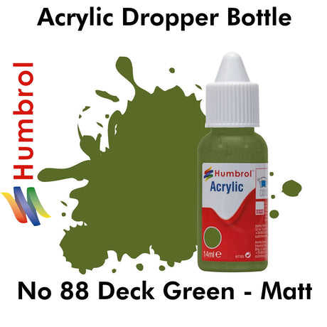 Acrylic Dropper - No.88 Deck Green - Matt | Humbrol | DB0088