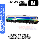 Class 59 59001 Aggregate Industries Yeoman Endeavour - DCC & Sound | Dapol | 2D-005-005S