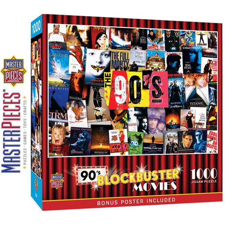 Blockbuster Movies 90's 1000pc Jigsaw Puzzle | Masterpieces  | 72204