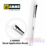 Ammo DECAL APPLICATION BRUSH Range Markings Soft Set Sizes 1, 2 & 3 Mig Jimenez