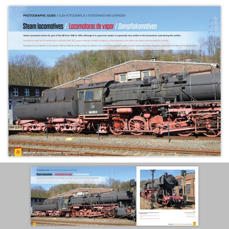 Rail Center - Visual Modelers Guide - WWII German Trains (Multilingual) | Ammo by Mig Jimenez | MIGR1400