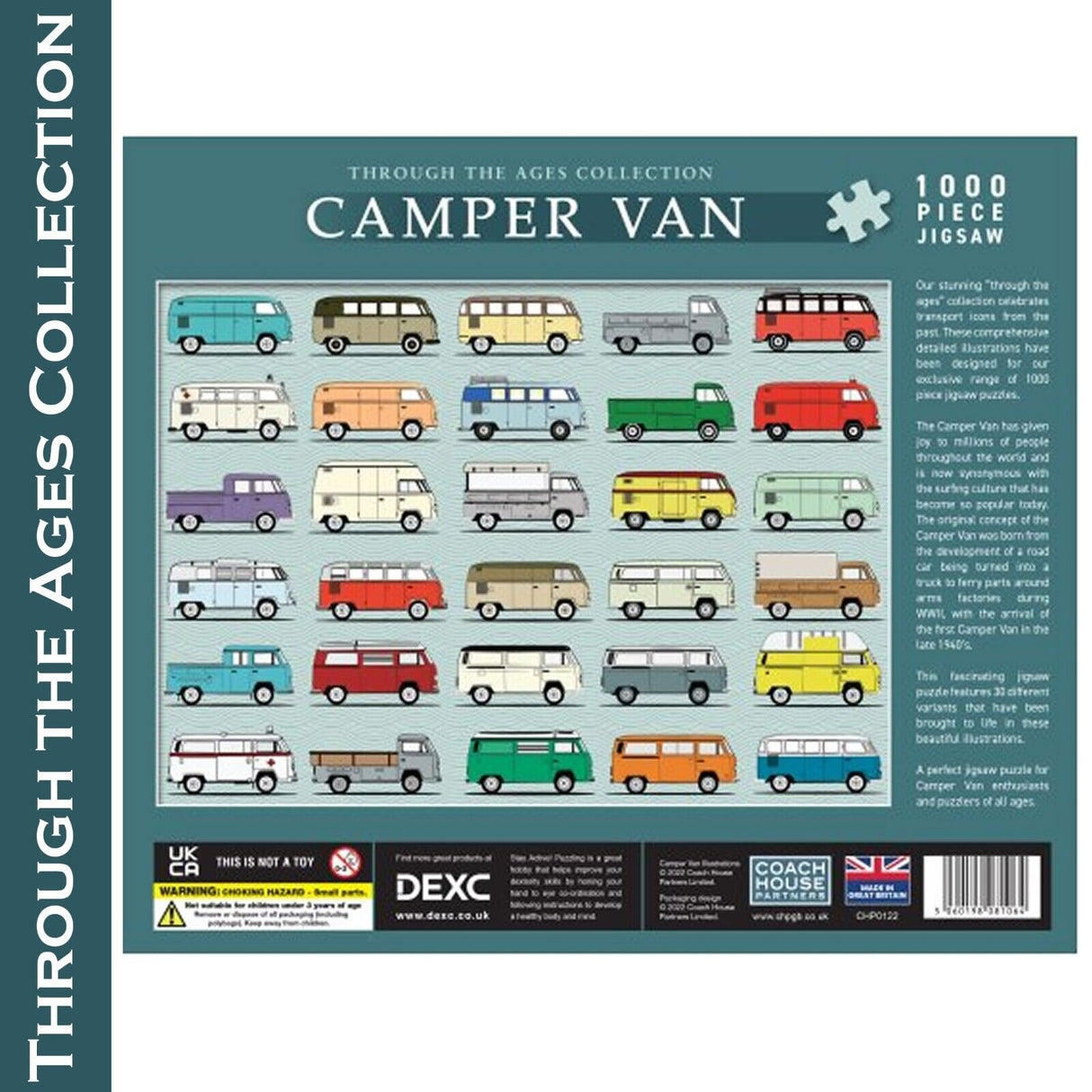 VW Camper Van Through the Ages - 1000pc Puzzle | Coach House Partners | CHP0122