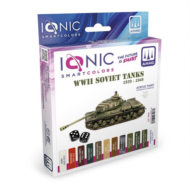 Acrylic Paint Set - WWII Soviet Tanks 1939 – 1945 - 12 x 20ml | IONIC | IONIC1217