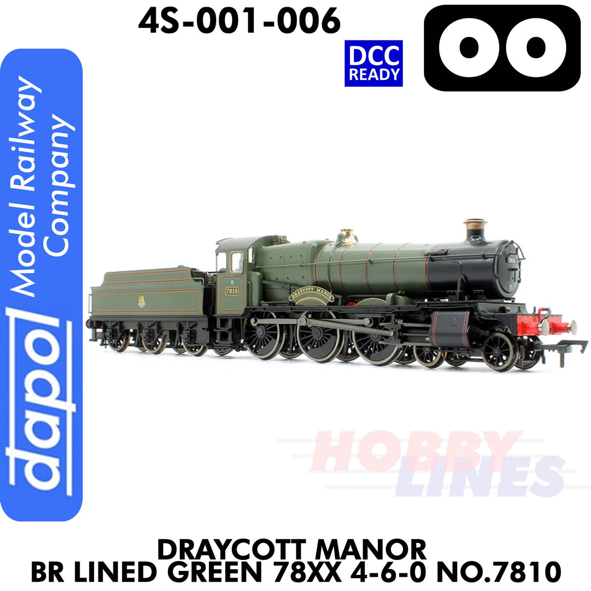 Draycott Manor BR Lined Green 78XX 4-6-0 No.7810 - DCC Ready | Dapol | 4S-001-006