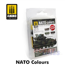 Load image into Gallery viewer, NATO COLOURS 3 jars 17ml  AMMO by Mig Jimenez Mig7188
