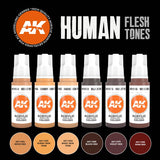 Human Flesh Tones - 3G Acrylic Paint x 6  | AK interactive | AK11603