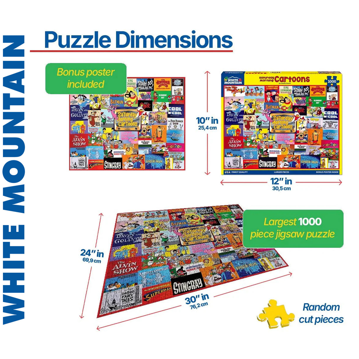 Saturday Morning Cartoons - 1000pc Puzzle | White Mountain | 1481pz