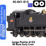 LARGE PRAIRIE 6153 BR Black Early Crest DCC Ready Locomotive | Dapol | 4S-041-013