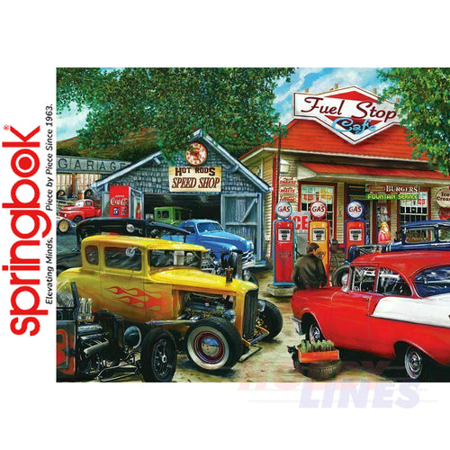 HOT ROD CAFÉ 1000 piece SPRINGBOK Jigsaw Puzzle Random Cut Super Deluxe