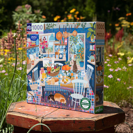 eeBoo BLUE KITCHEN 1000 pc Square Jigsaw Puzzle Super Deluxe PZTBUK