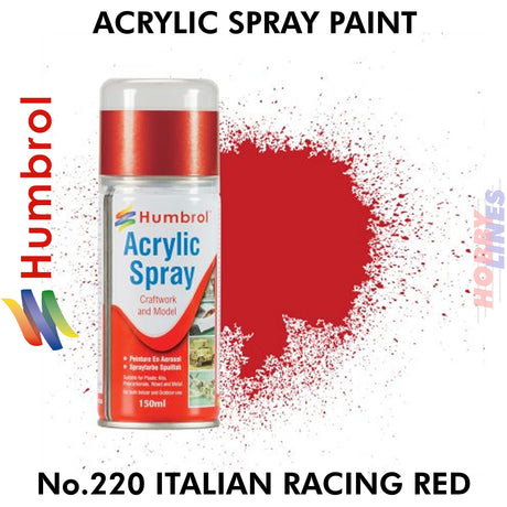 No 220 Italian Racing Red 150ML Humbrol Sprays 