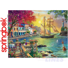 Load image into Gallery viewer, OCEANSIDE SUNSET1000 piece SPRINGBOK Jigsaw Puzzle Random Cut Super Deluxe
