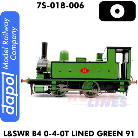L&SWR B4 0-4-0T Lined Green 91 | Dapol | 7S-018-006