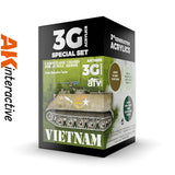 3G Special Set - Camouflage Colors for Jungle Armor - Vietnam - 3 x 17ml Acrylic Paint | AK interactive | AK11659