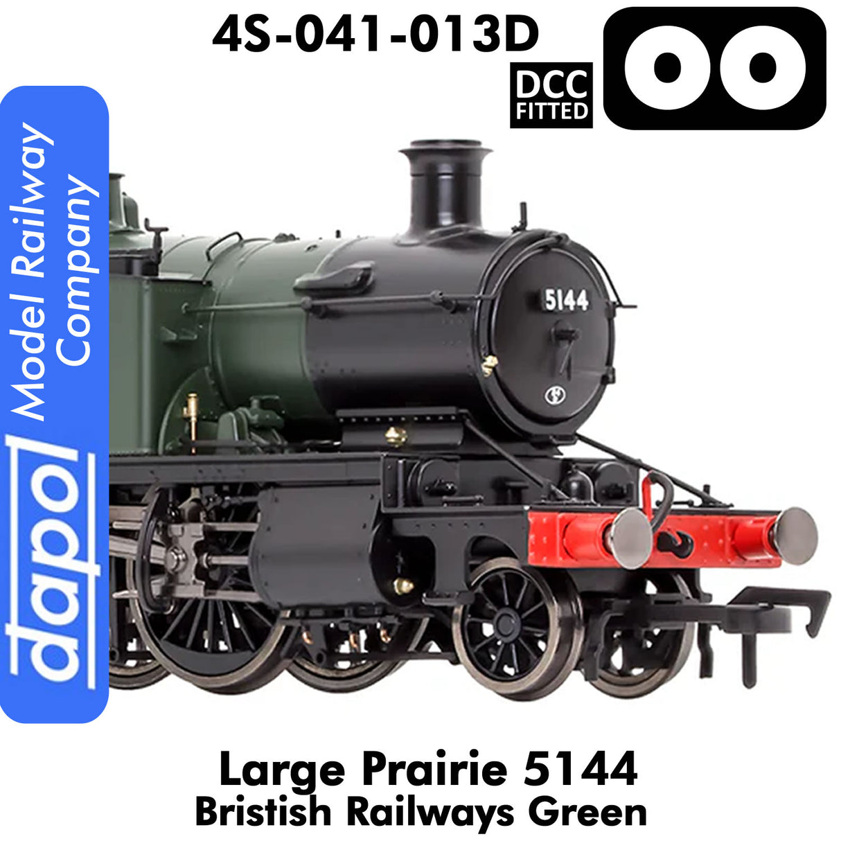 LARGE PRAIRIE 5144 BR Green DCC Fitted Steam Locomotive |  Dapol | 4S-041-012D