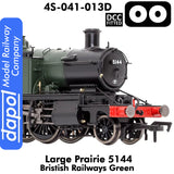 LARGE PRAIRIE 5144 BR Green DCC Fitted Steam Locomotive |  Dapol | 4S-041-012D