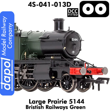 LARGE PRAIRIE 5144 BR Green DCC Fitted Steam Locomotive |  Dapol | 4S-041-012D