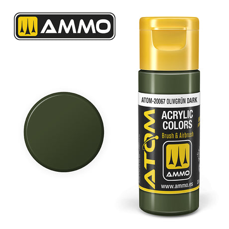 ATOM PAINT Olivgrün Dark | AMMO by MIG Jimenez | ATOM-20067