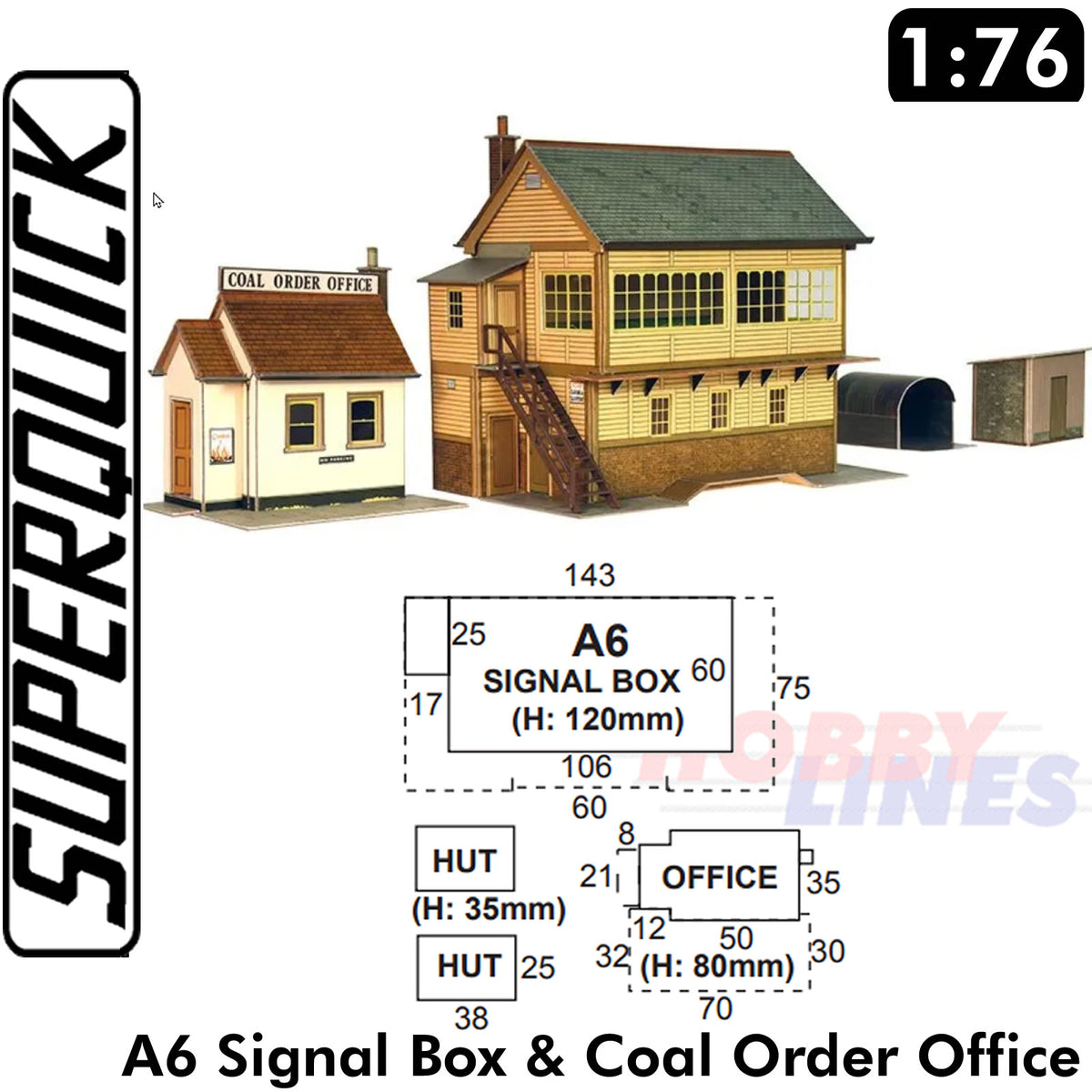 SIGNAL BOX A6 1:72 Scale OO HO Gauge Railways Building Series A A06 SuperQuick