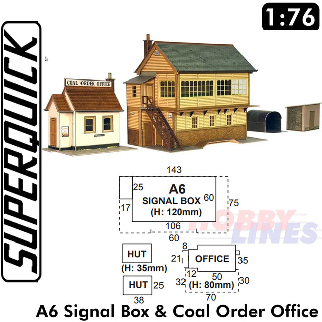 SIGNAL BOX A6 1:72 Scale OO HO Gauge Railways Building Series A A06 SuperQuick