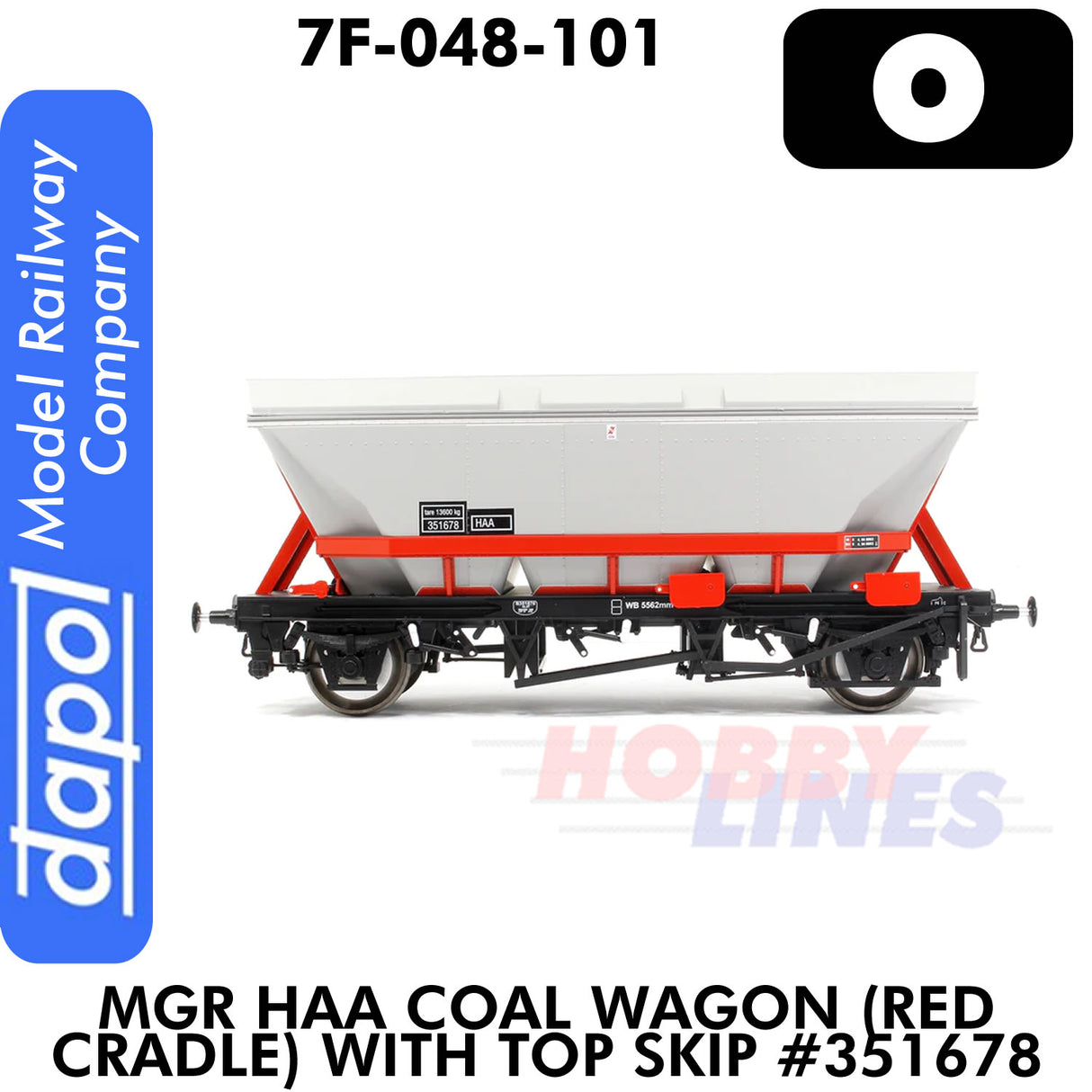 MGR HAA Coal Wagon Red cradle with Top Skip - #351678 | Dapol | 7F-048-101