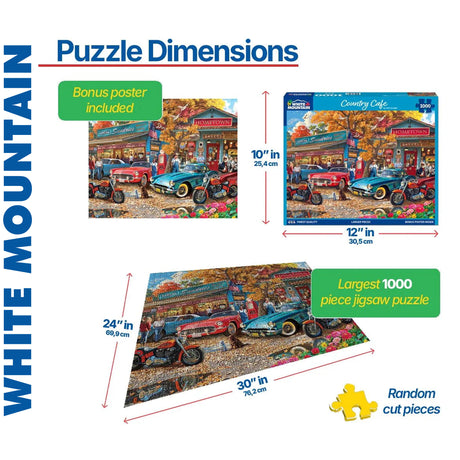 Country Café - 1000pc Puzzle | White Mountain | 2174pz