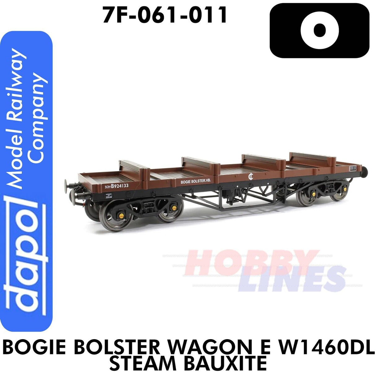 Bogie Bolster Wagon E W1460DL Steam Bauxite | Dapol | 7F-061-011