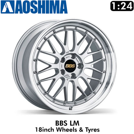 Wheels & Tyres BBS LM 18inch Set of 4 Tuned Parts Aoshima 06942