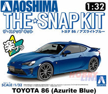 Load image into Gallery viewer, Toyota GT86 (Azurite Blue) Snap Together GT 86 1:32 scale kit Aoshima 05598
