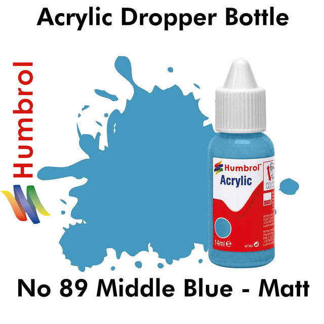 Acrylic Dropper - No 89 Middle Blue - Matt | Humbrol | DB0089