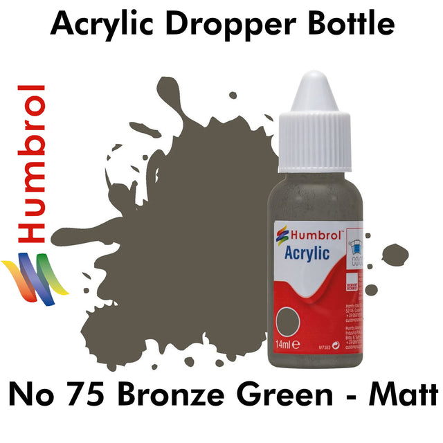 Acrylic Dropper - No 75 Bronze Green  - Matt | Humbrol | DB0075