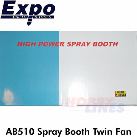 Airbrush SPRAY BOOTH High Power Large Portable w. Built in LED Light Expo AB510