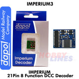 Imperium3 21 Pin 8 Function DCC  DECODER Imperium 3 Dapol Model Railway