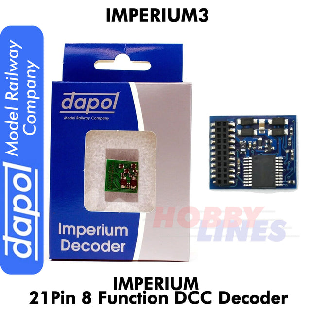 Imperium3 21 Pin 8 Function DCC  DECODER Imperium 3 Dapol Model Railway 