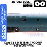 Class 52 Western Trooper - BR Green Full Yellow Ends D1033 - DCC & Sound Fitted | Dapol | 4D-003-020S