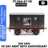 GW Van VE DAY ARMY 80th ANNIVERSARY WEATHERED 1:43 O Dapol 7F-066-011W