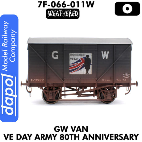 GW Van VE DAY ARMY 80th ANNIVERSARY WEATHERED 1:43 O Dapol 7F-066-011W