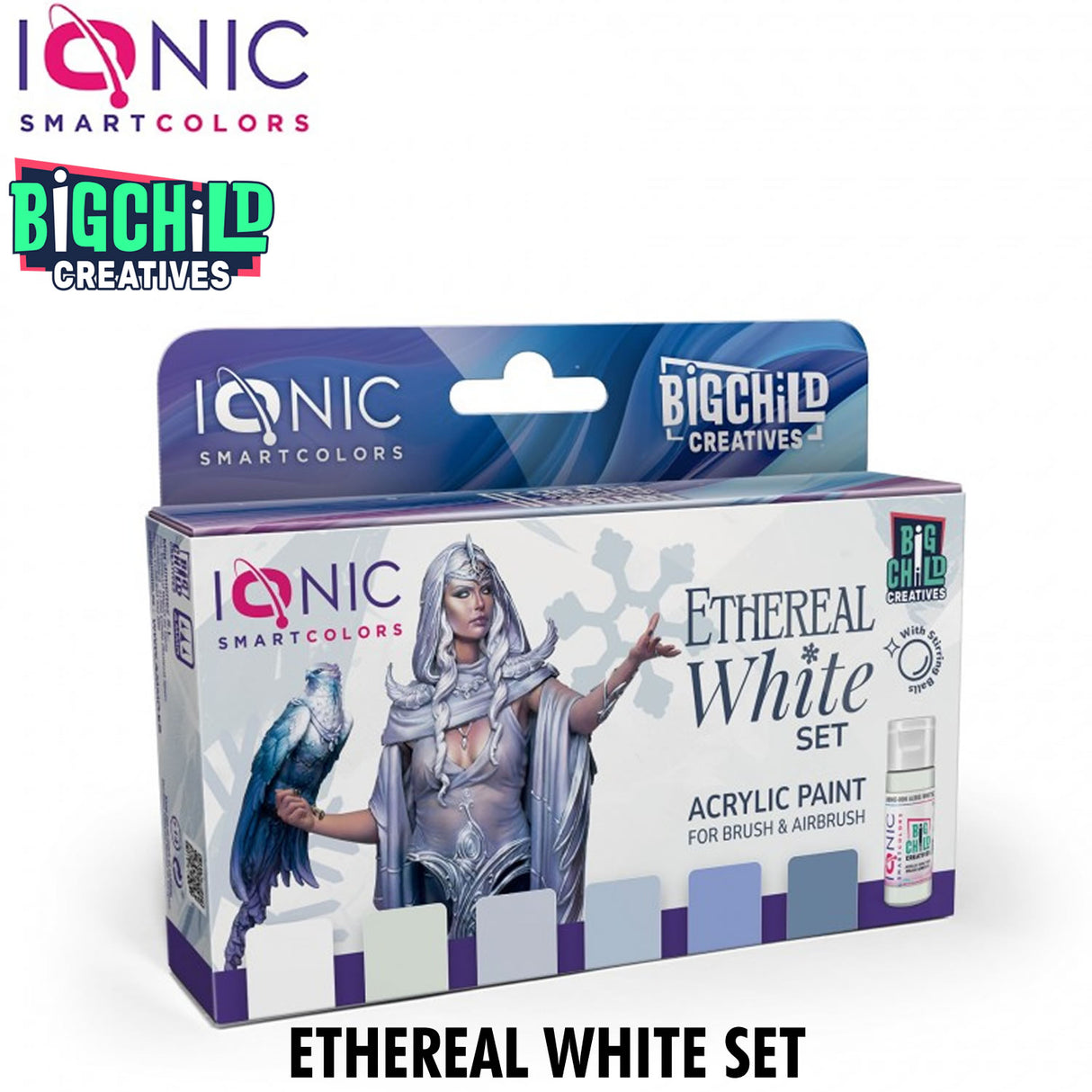 IONIC ETHEREAL WHITE SET Colours Acrylic Paint  -  6 jars 20ml | Ionic | IONIC0503